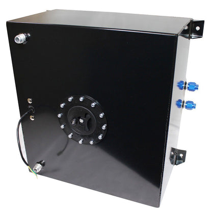 20 Gallon Aluminum Black Fuel Cell Tank & Fuel Hose Sender& Fuel Line kit 10 AN