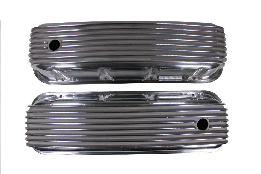 Big Block Chevy Polished Aluminum Valve Covers Tall Finned 396 454 496 502 BBC