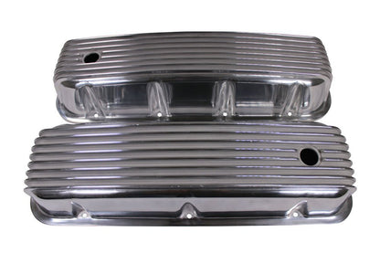 Big Block Chevy Polished Aluminum Valve Covers Tall Finned 396 454 496 502 BBC