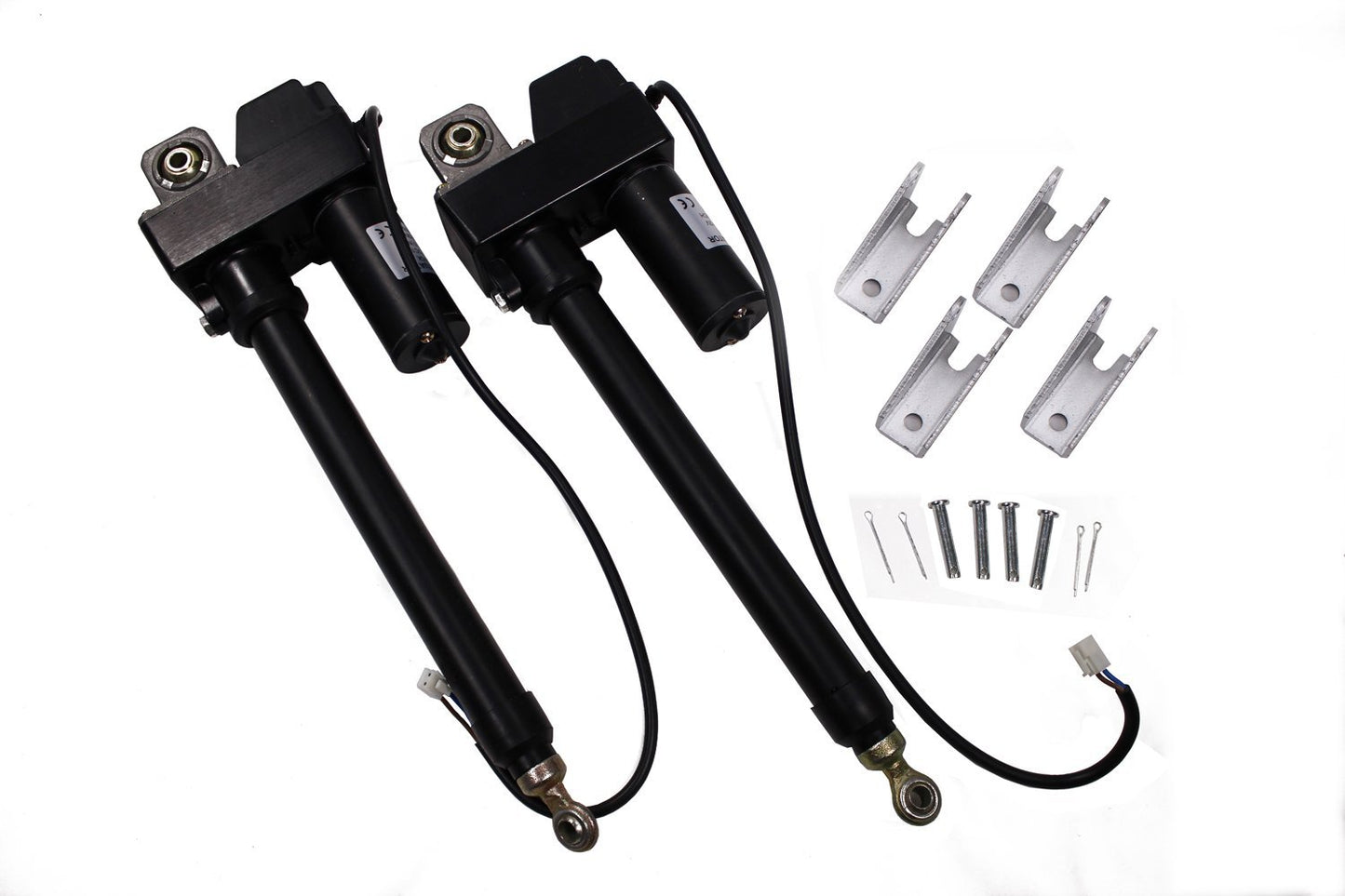 2 pcs High Performance Linear Actuator 6 Inch Stroke 225lb Max Lift Output 12-Volt DC with Mounting Brackets