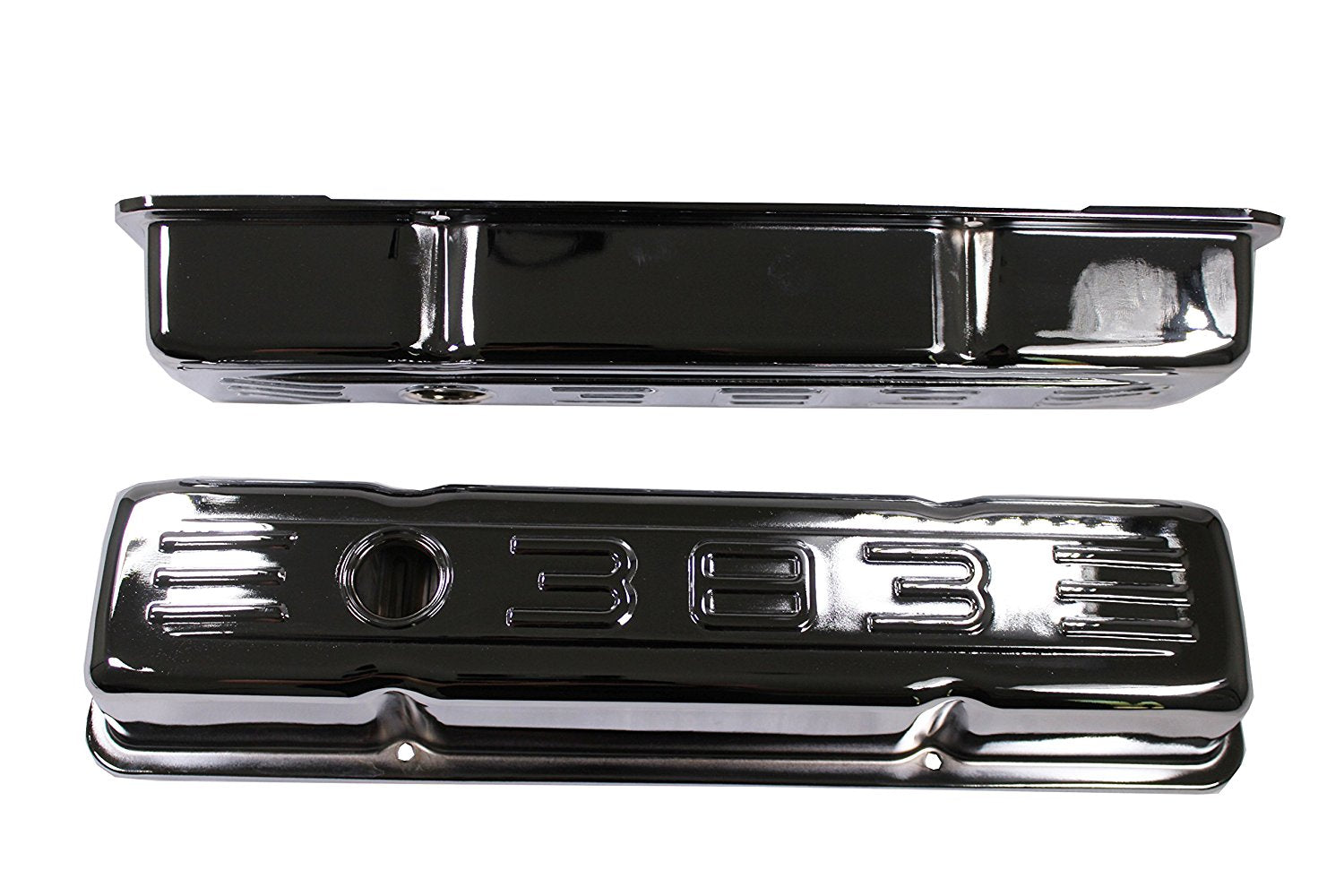 Small Block Chevy 58-86 Chrome Steel Short Valve Cover 283 327 350 400 SBC