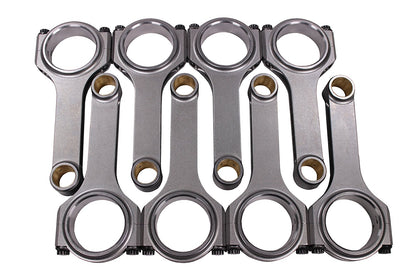 Set of 8 H Beam 6.135" 2.200" .990" Bronze Bush 4340 Connecting Rods Suits(with bolts): Chevy BBC 454