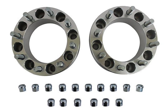 2 pcs 2" 8x6.5 to 8x6.5 Aluminum Wheel Spacers 9/16" Stud 8 lug Adapters for Ford F250 F350 Dodge Ram 2500 Ram 3500