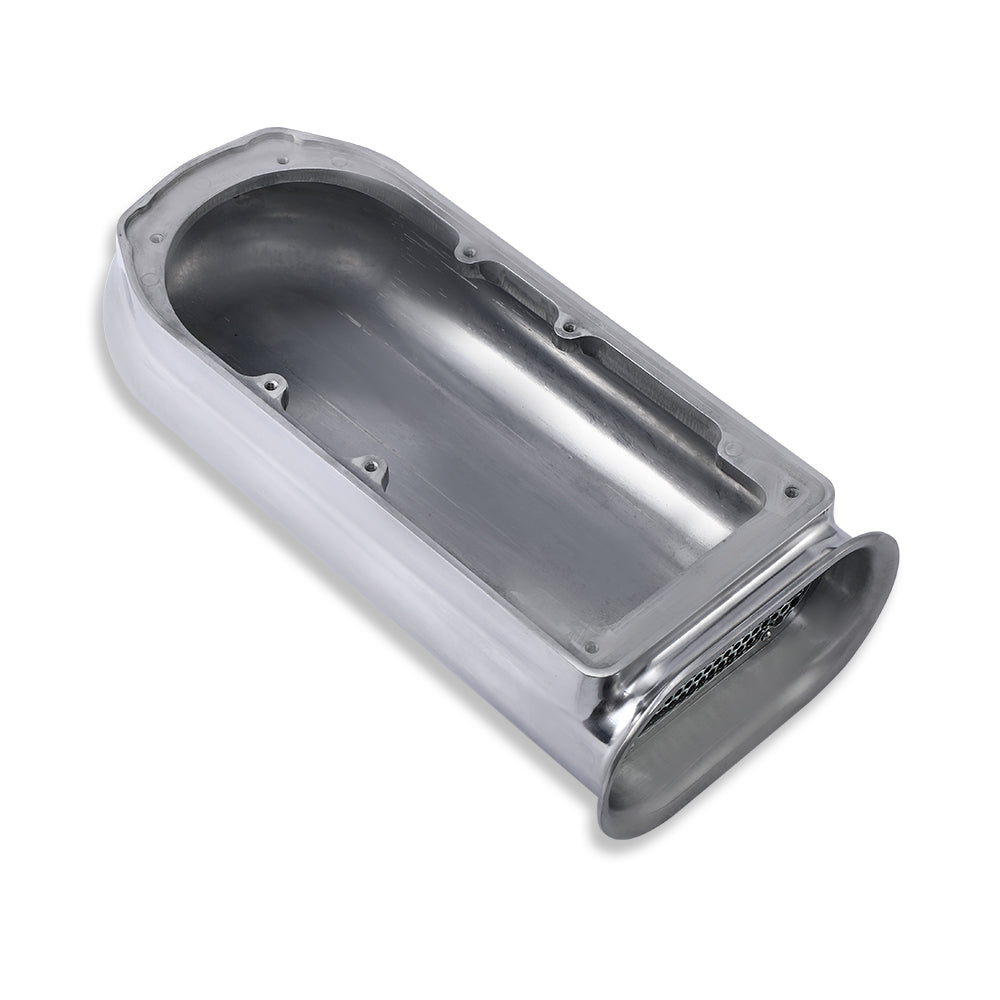 Aluminum Smooth Hilborn Style Hood Scoop for Dual Quad Carbs Polished