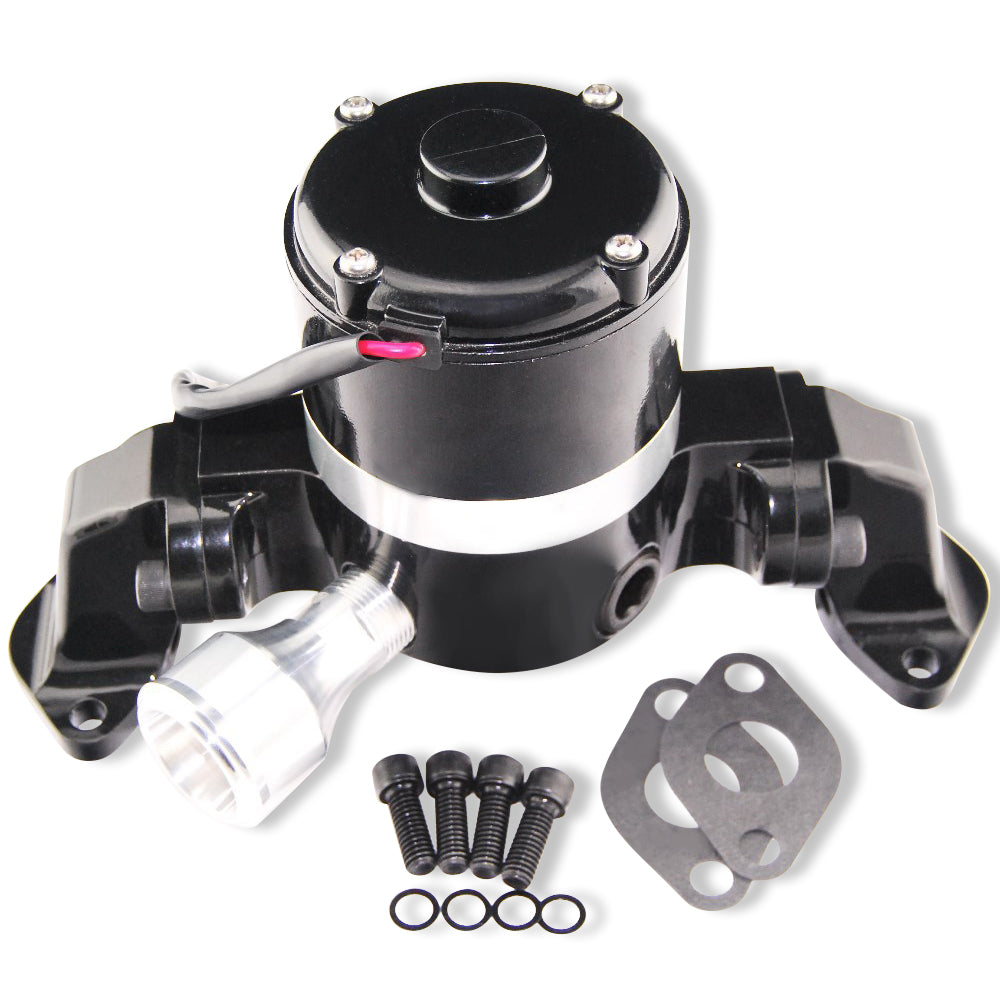 For BBC Chevy 396-454-502 Electric Water Pump 35 GPM Black Aluminum