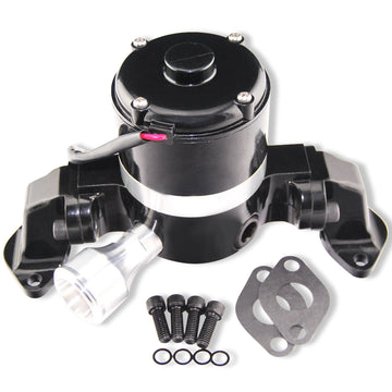 For BBC Chevy 396-454-502 Electric Water Pump 35 GPM Black Aluminum