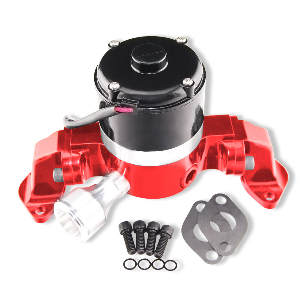 For Big Block Chevy Electric Water Pump Billet Aluminum BBC 396 454 502 35GPM RED
