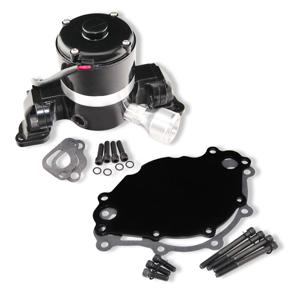 Electric Water Pump 35 GPM High Volume Black Powder Coat For Ford 289 302 351W
