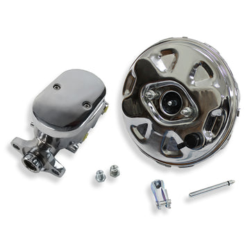 GM 11" AC Delco Style Single Brake Booster & Smooth Top Master Cylinder 3/8" Ports