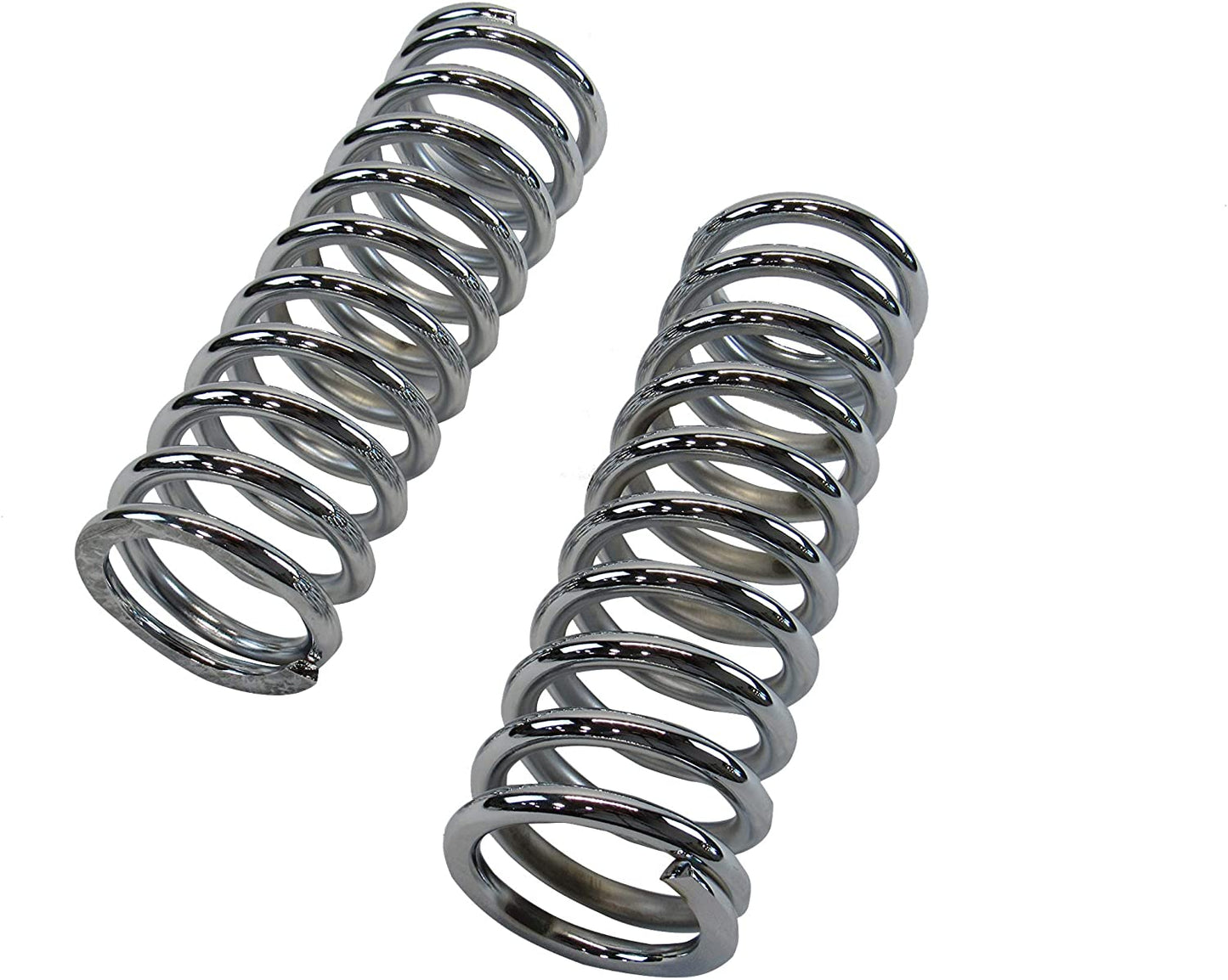 10" Tall Coil Over Shock Springs, ID: 2.5", Rate: 150lb, Chrome