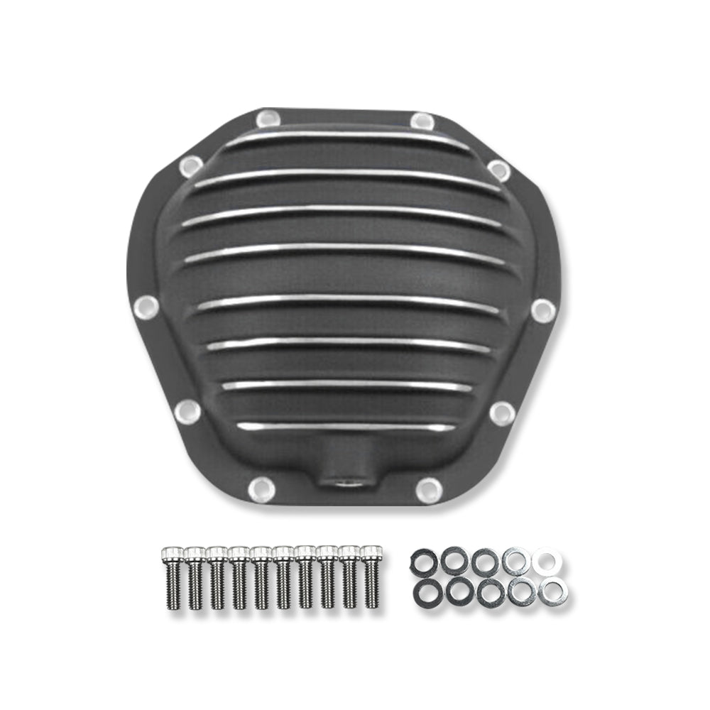 Suit Dana 60 Black Aluminum Differential Cover ( 10 Bolt ) w/ Hardware