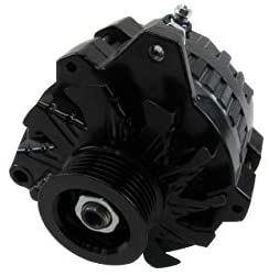 Left Mount Serpentine 130 AMP High Output Alternator Black for Chevy GM