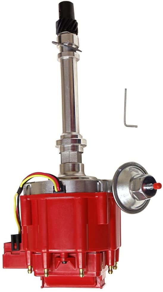 Chevy V8 Red Cap Complete HEI Distributor w/ 65K Coil 7500RPM For 350 454 SBC BBC Red Cap