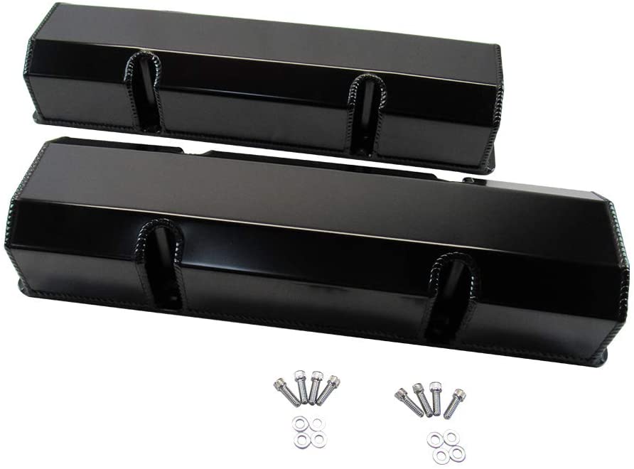 Fabricated Tall Valve Cover Black Anodized for Small Block Chevy 350