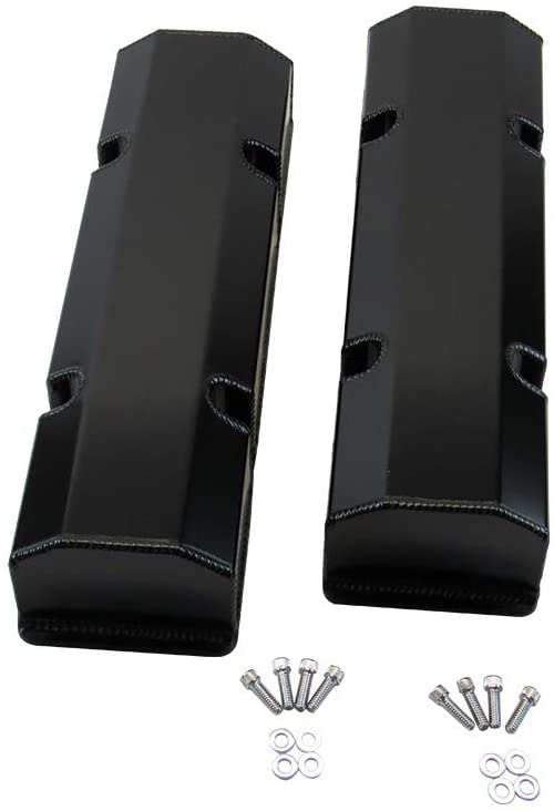 Fabricated Tall Valve Cover Black Anodized for Small Block Chevy 350