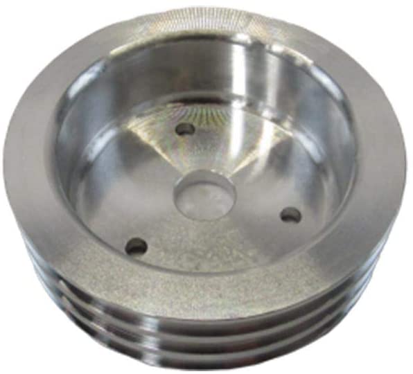 Aluminum Short Water Pump Pulley for BBC 396-454 1965-68 Crankshaft Lower Triple Groove Satin Finished