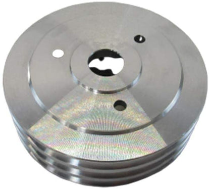 Aluminum Short Water Pump Pulley for BBC 396-454 1965-68 Crankshaft Lower Triple Groove Satin Finished