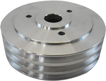 Aluminum Short Water Pump Pulley for BBC 396-454 1965-68 Crankshaft Lower Triple Groove Satin Finished