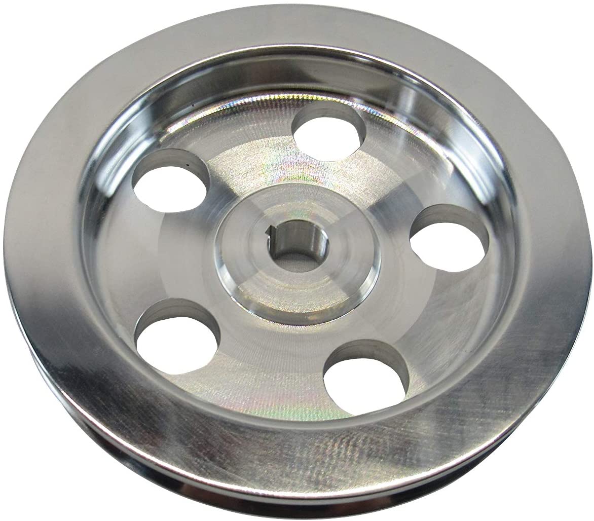 Aluminum Power Steering Pump Pulley Single Groove Polished Finished