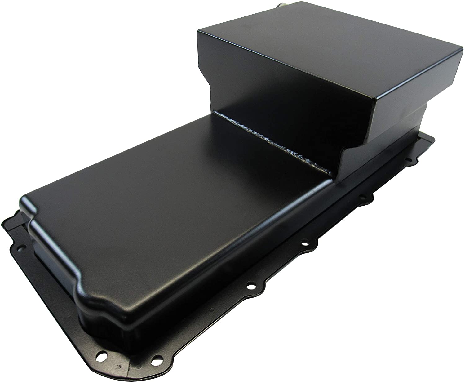 Steel Rear Sump Oil Pan 7 Quart -10AN Fitting Black for GM LS