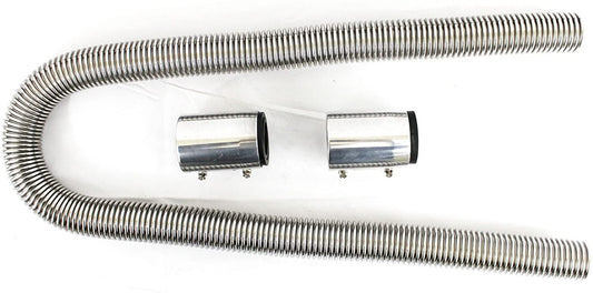 Universal 48" Stainless Steel Radiator Flexible Coolant Water Hose Kit With Caps