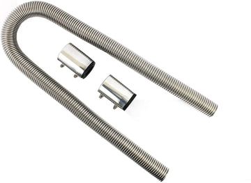 Universal 48" Stainless Steel Radiator Flexible Coolant Water Hose Kit With Caps Polished