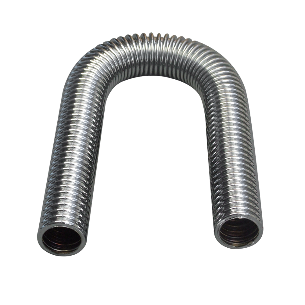 24" Flexible Stainless Steel Upper or Lower Radiator Hose Kit with Polished Caps