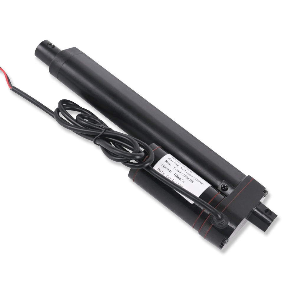 Heavy Duty Black 6" inch Linear Actuator Stroke 225 Lbs Pound Max Lift 12V Volt