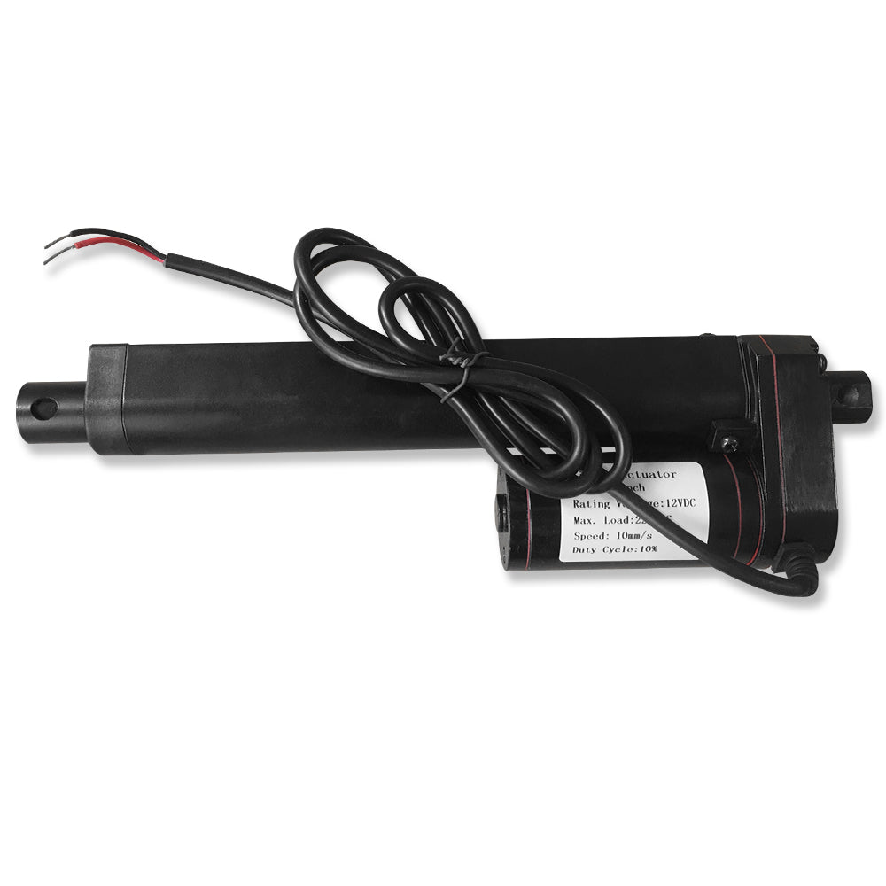 Heavy Duty Black 6" inch Linear Actuator Stroke 225 Lbs Pound Max Lift 12V Volt