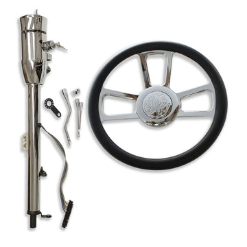 GM 30" Automatic Steering Column w/ Key & 14" Steering Wheel & Horn Button