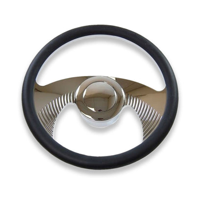 Chrome 14" Billet Steering Wheel & 30" Steering Column Auto w/ Key & Horn Button