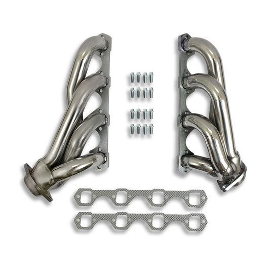 For 86-93 F ord Mus tang 5.0L V8 Shorty Polished Stainless Steel Headers 1 5/8"