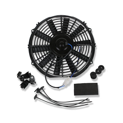 2PCS 12" Straight Blade Reversible Radiator Cooling Fan 12V w/ Relay Kit