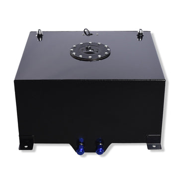 15 Gallon OEM Fuel Cell Tank Polished Aluminum Racing Drift Black Fuel Cell Tank & Level Sender