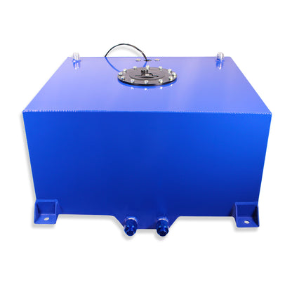 Universal 15 Gallon Aluminum Fuel Cell Gas Tank Blue with Level Sender