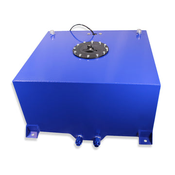 20 Gallon Aluminum Universal Fuel Cell Gas Tank Blue with Level Sender