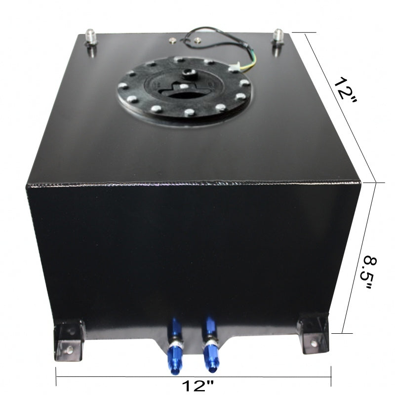 5 Gallon Racing Fuel Cell Gas Tank & Level Sender Black