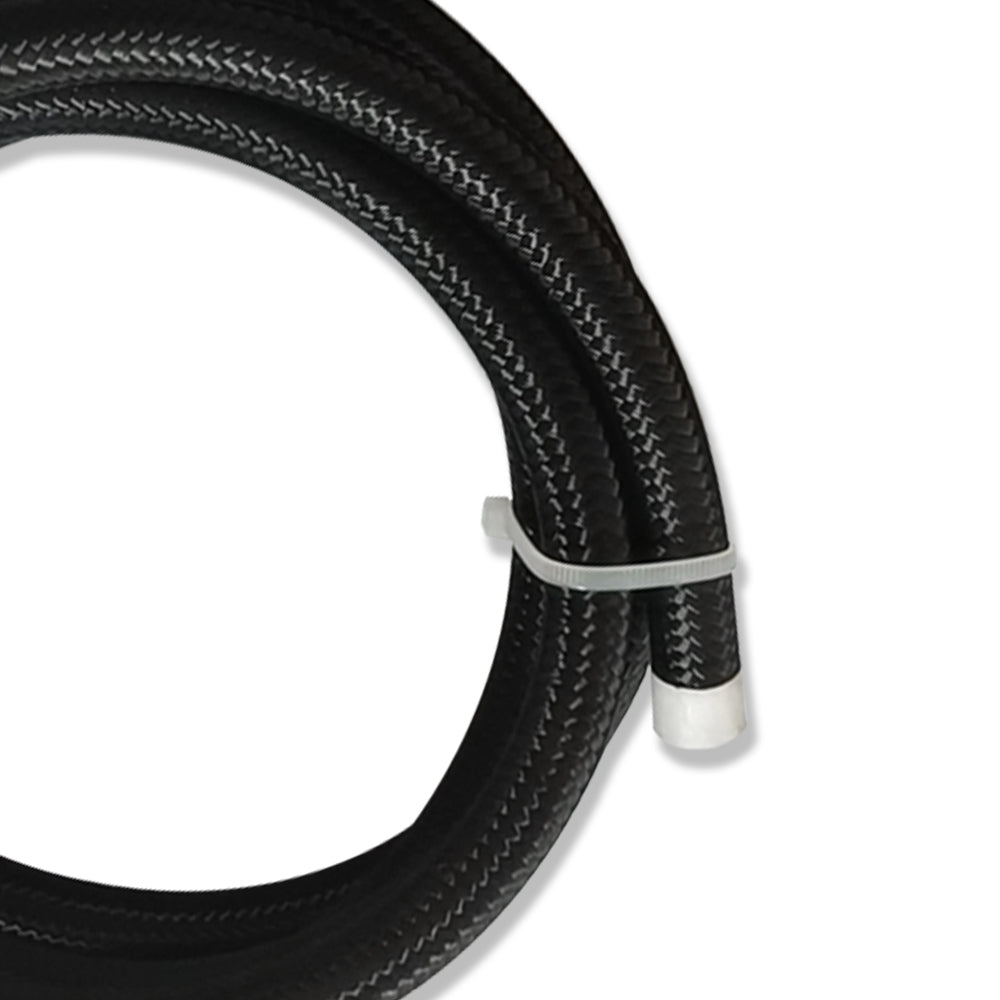 6AN 12' Feet Stainless Steel Braided Oil Fuel Line Hose Kit w/Fitting –  Demotor Performance Inc.