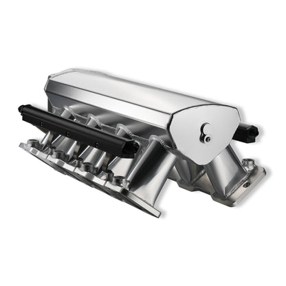 102mm Intake Manifold High Profile LS1/LS2/LS6 Silver with Fuel Rails Clear Anodized