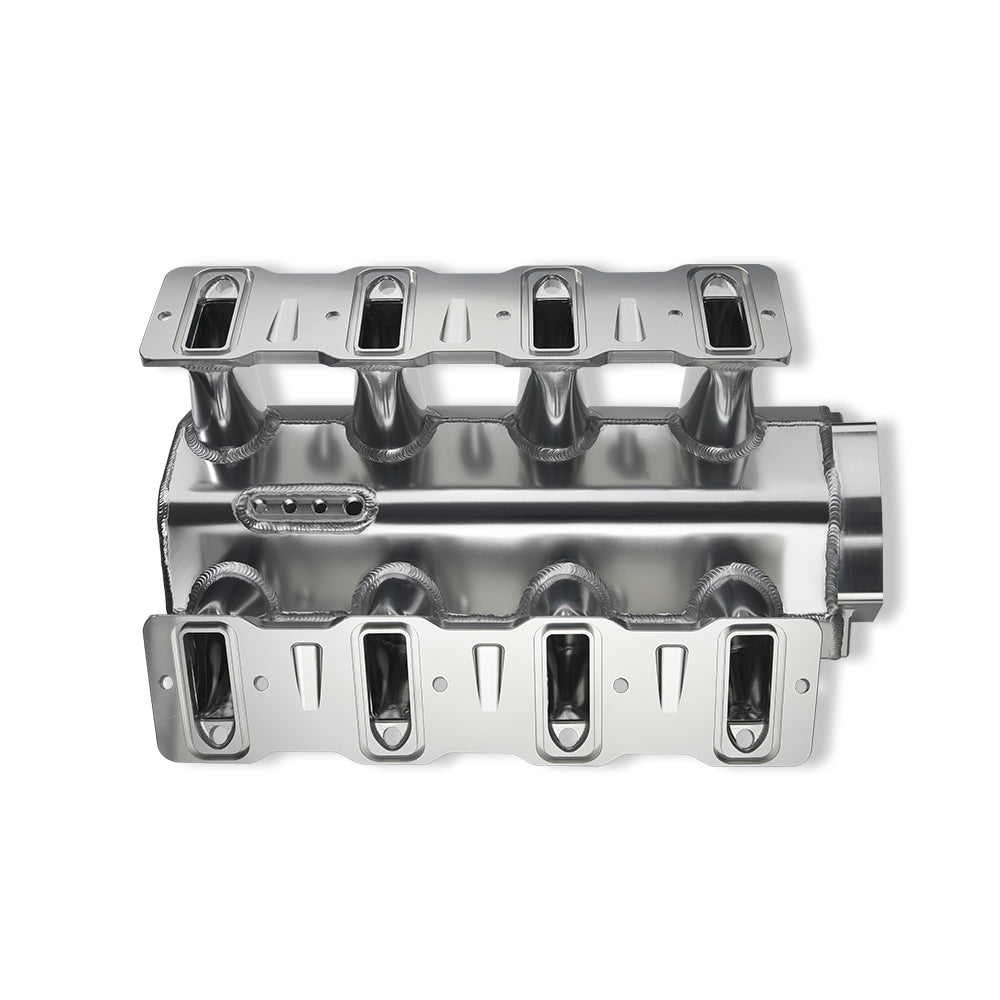 Fabricated Intake Manifold 102mm Low Profile LS1/LS2/LS6 Silver with MAP Sensor Port Fuel Rails