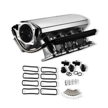 Intake Manifold 92mm High Profile LS1/LS2/LS6 Silver with MAP Sensor Port Fuel Rails