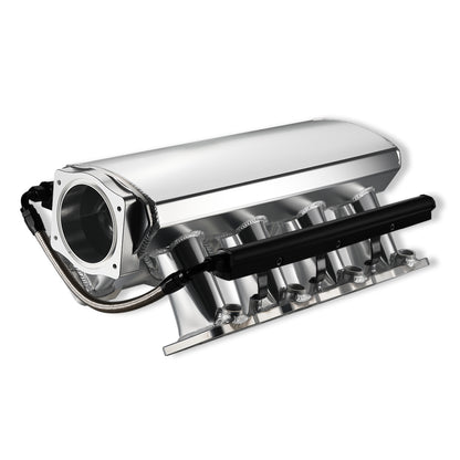 Intake Manifold 92mm High Profile LS1/LS2/LS6 Silver with MAP Sensor Port Fuel Rails