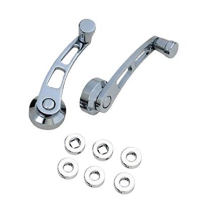 Universal Chrome Window Crank Handles, fits Chevy and Ford