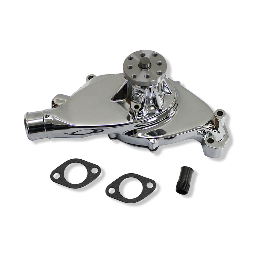 Short Water Pump For Big Block Chevy 454 BBC Chrome Aluminum High Volume SWP