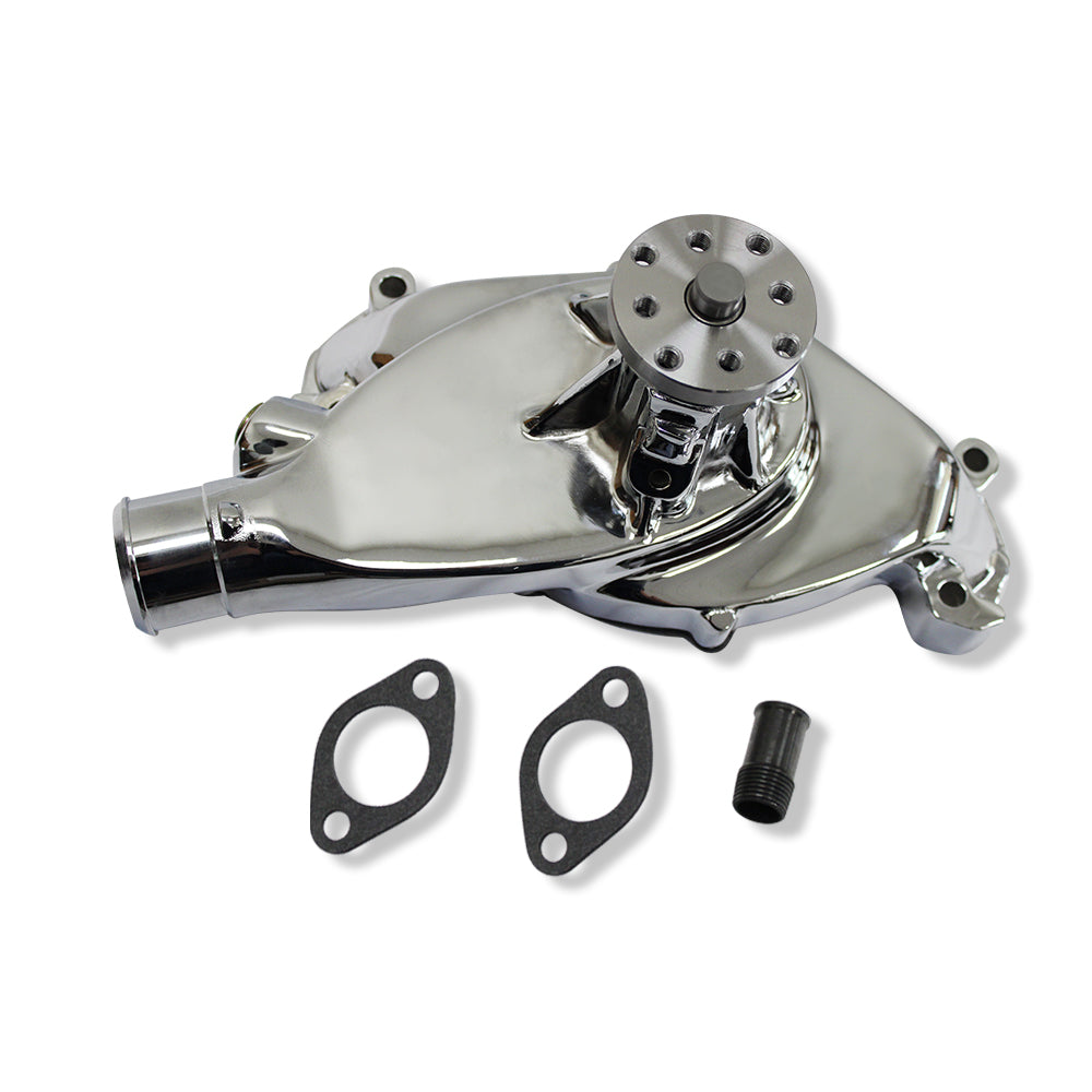 Short Water Pump For Big Block Chevy 454 BBC Chrome Aluminum High Volume SWP