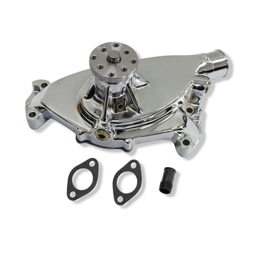 Short Water Pump For Big Block Chevy 454 BBC Chrome Aluminum High Volume SWP