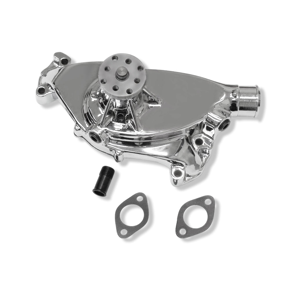 Short Water Pump For Big Block Chevy 454 BBC Chrome Aluminum High Volume SWP