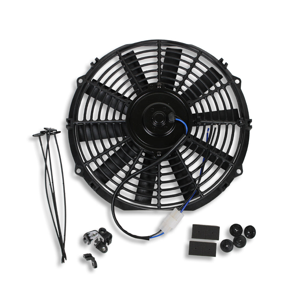 2PCS Electric 12" Straight Blade Reversible Cooling Fans 1577 CFM 12v