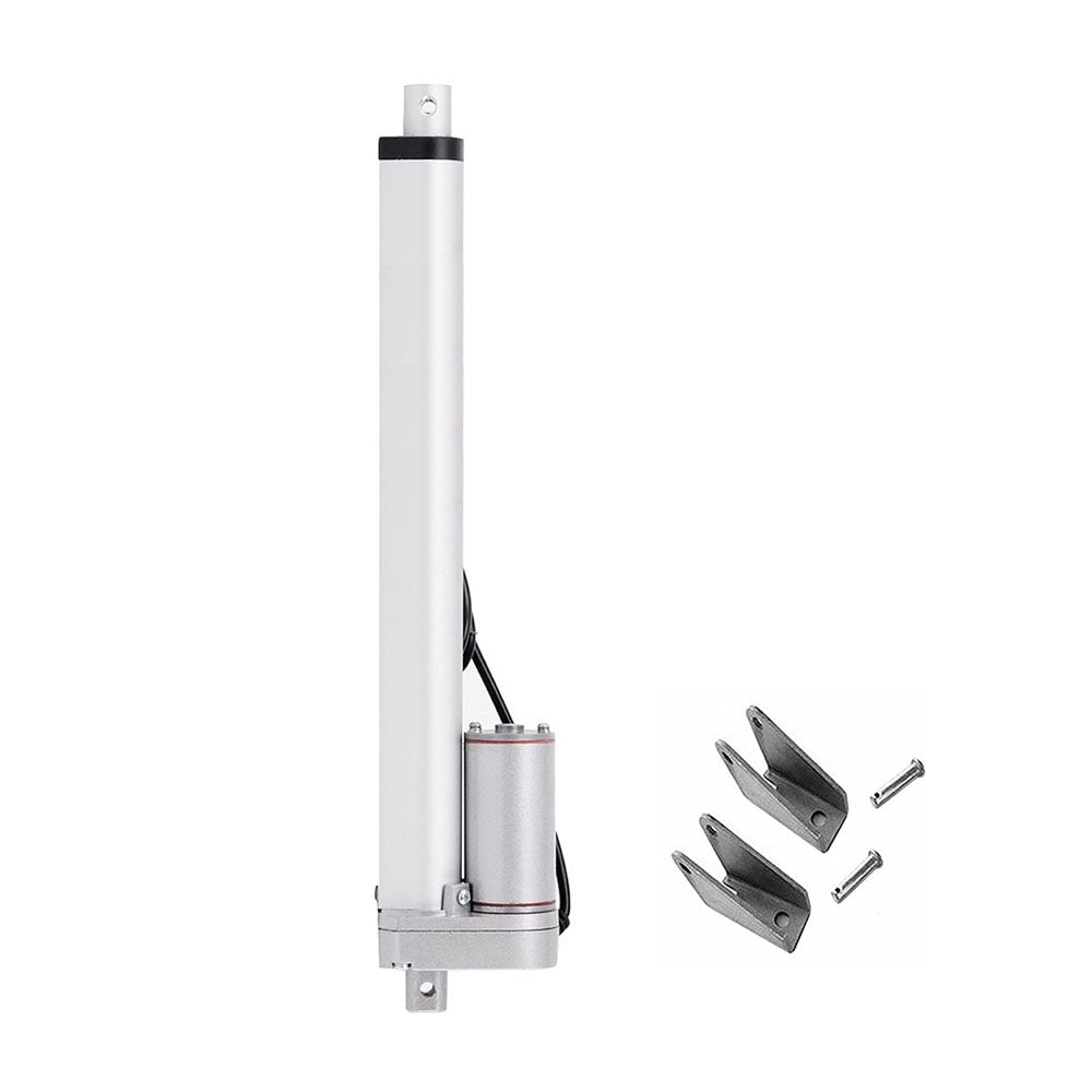 Heavy Duty Linear Actuator 10 Inch Stroke 225lb Max Lift Output 12-Volt DC with Mounting Brackets