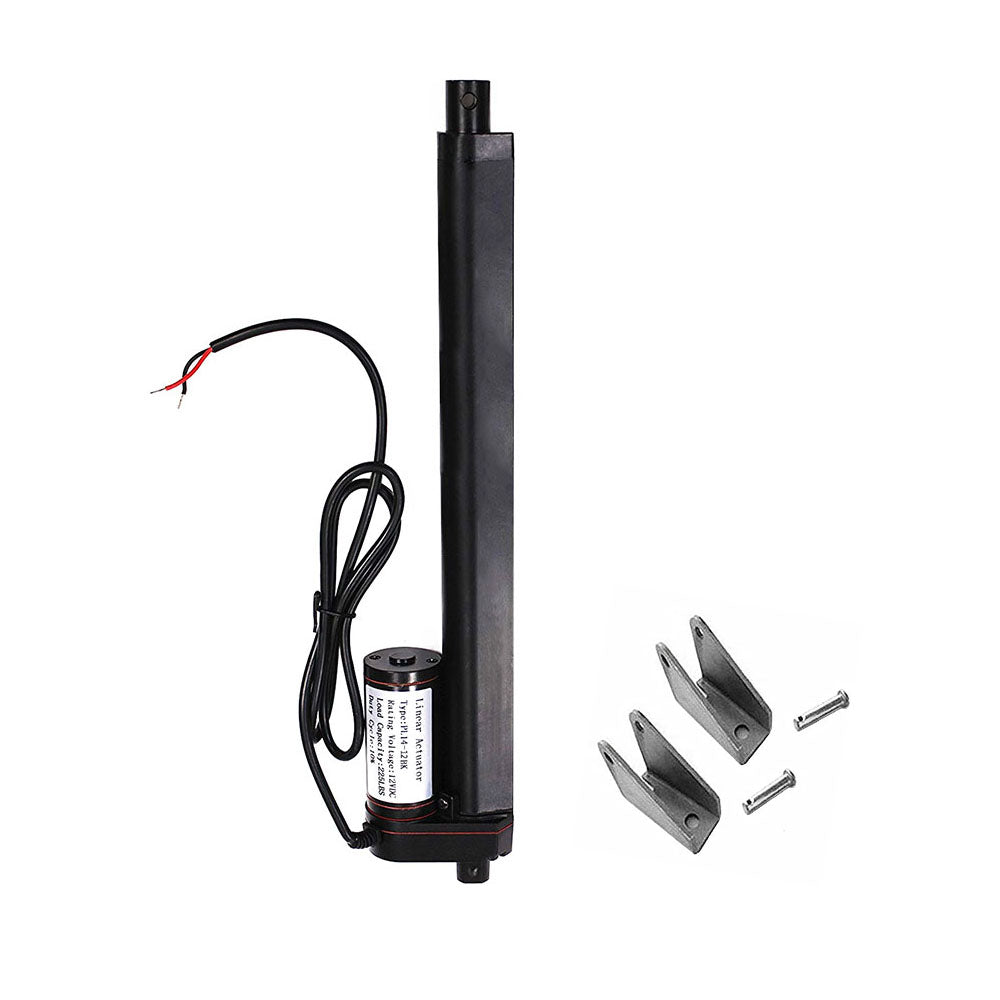 12" Inch Linear Actuator Stroke 225 Pound Lift 12V Volt DC with Mounting Brackets